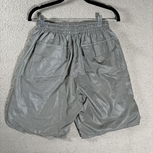 Rhude Shorts Men’s Size XL Silver Reflective Logo Streetwear Athletic Elastic - Picture 9 of 13